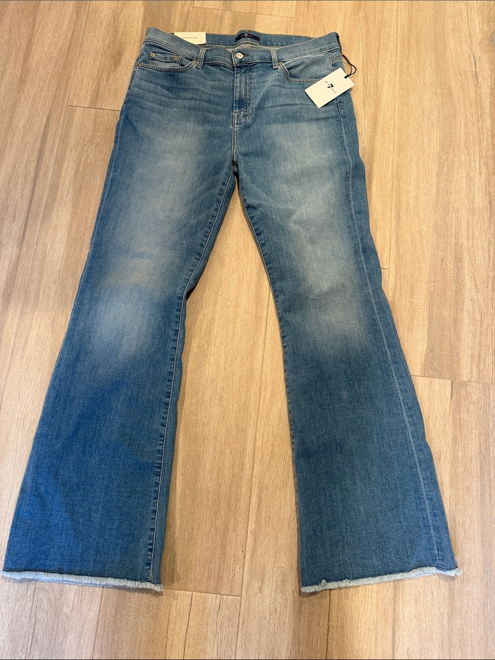 7 For All Mankind Medium Blue Flare Jeans